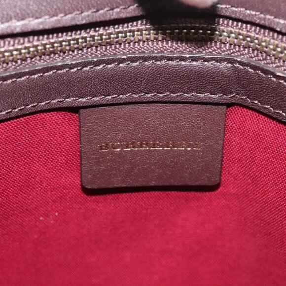 BURBERRY Nova Check Tote Bag Wool Beige Gold - Picture 12 of 16